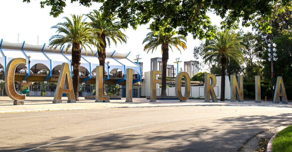 California letters at cal expo's main gate