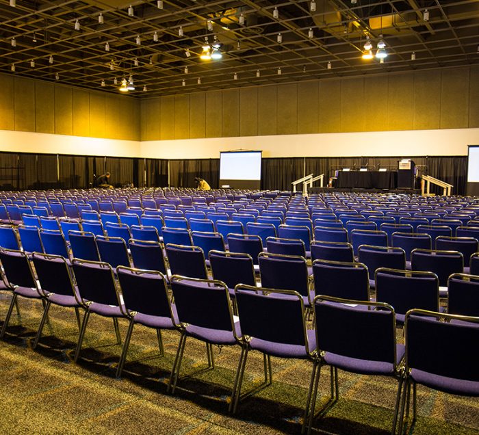 Expo Center Chairs Set Up