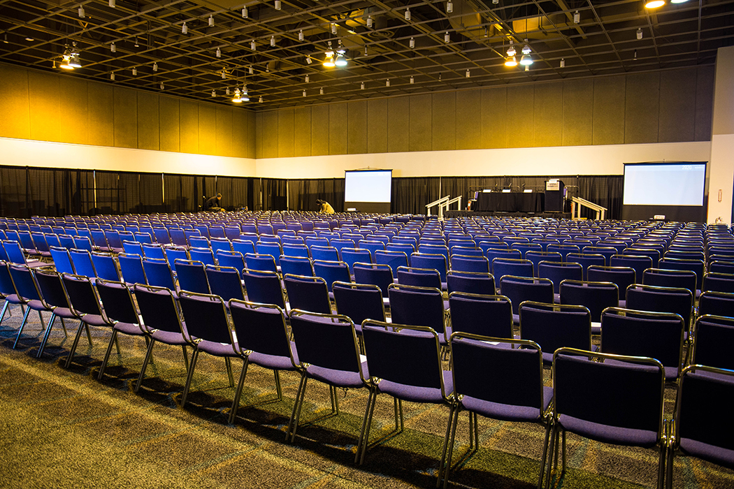 Expo Center Chairs Set Up