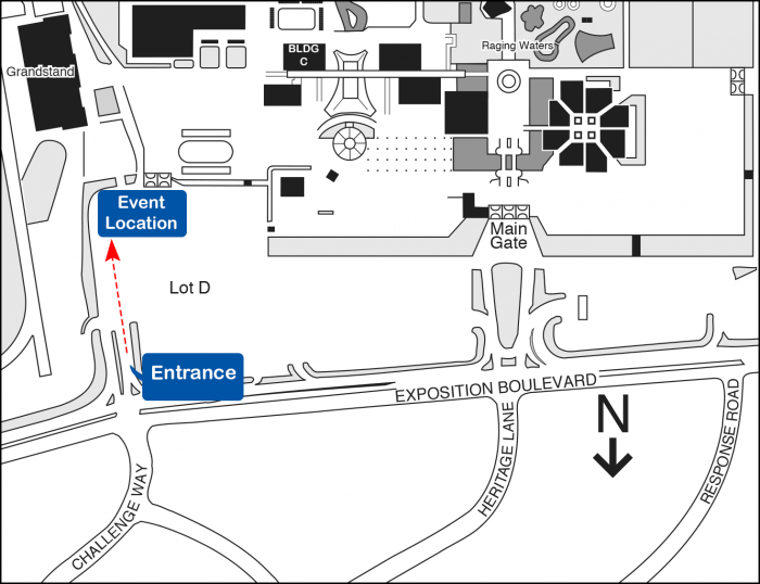 Blue Gate to Lot D Map