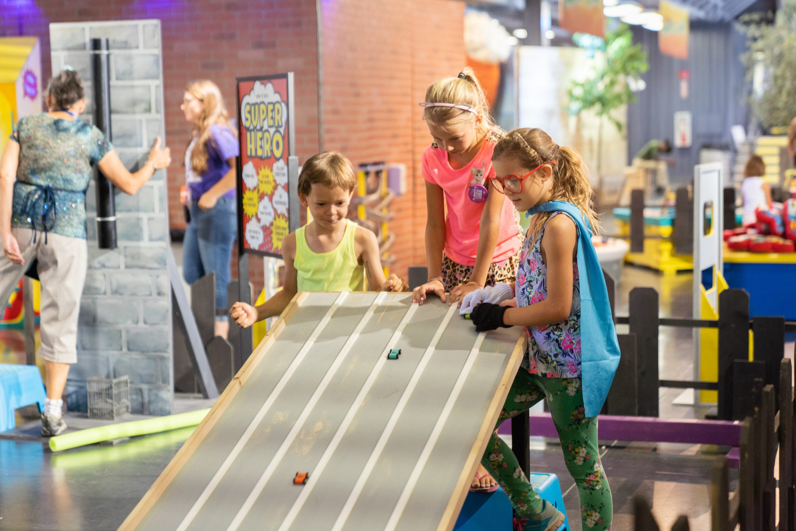 girls racing toy cars